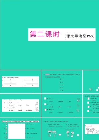 三年级英语上册 Unit 11 I like the bird第二课时作业课件 湘少版（三起）-湘少版小学三年级上册英语课件