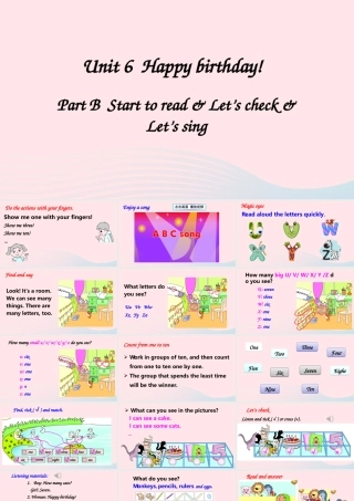 三年级英语上册 Unit 6 Happy birthday Part B 第6课时上课课件+素材 人教PEP
