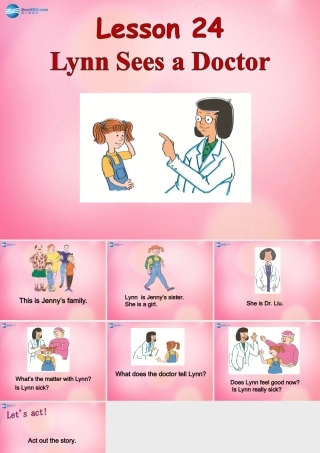三年级英语上册 Unit 4 Family lesson 24 lynn sees a doctor课件 冀教版（三起）-冀教版小学三年级上册英语课件
