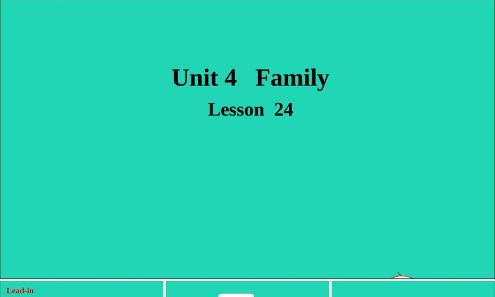 三年级英语上册 Unit 4 Family Lesson 24 Lynn sees a Doctor课件+素材 冀教版（三起）