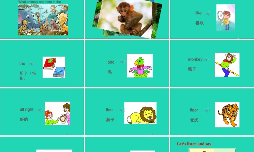 三年级英语上册 Unit 11 I like the bird课件+素材 湘少版