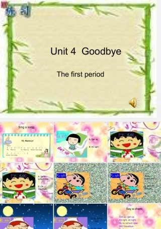 三年级英语 3A Unit4 Goodbye课件 苏教牛津版