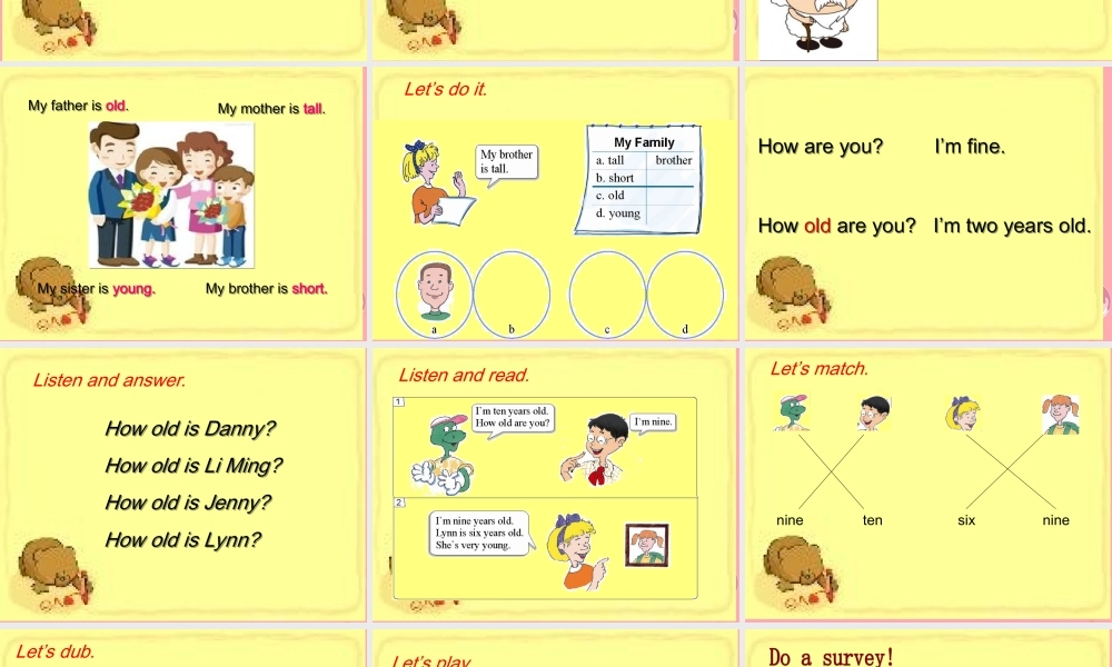 三年级英语上册 Unit 4 Family lesson22 how old are you课件 冀教版（三起）-冀教版小学三年级上册英语课件