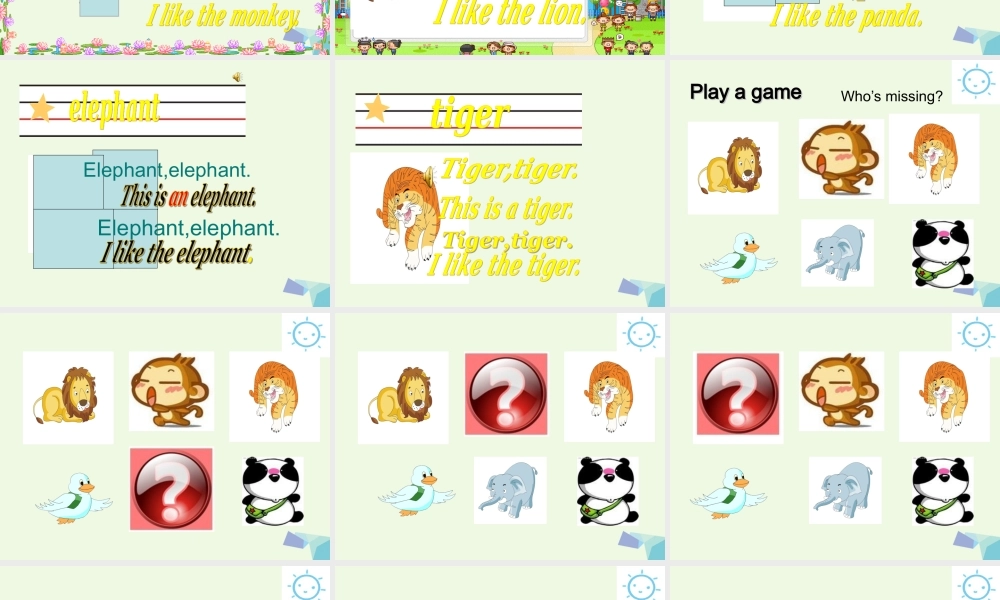 三年级英语上册 Unit 11 I like the bird课件2 湘少版-湘少版小学三年级上册英语课件