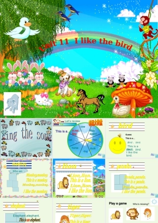 三年级英语上册 Unit 11 I like the bird课件2 湘少版-湘少版小学三年级上册英语课件