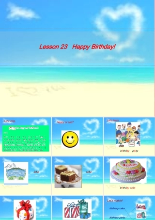 三年级英语上册 Unit 4 Family lesson23 happy birthday课件 冀教版（三起）-冀教版小学三年级上册英语课件