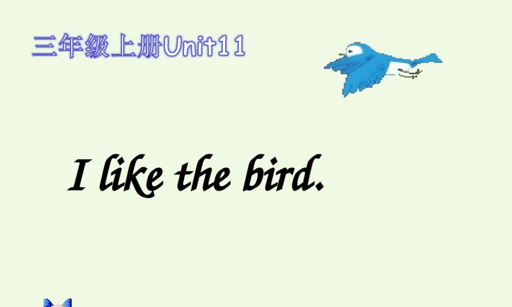 三年级英语上册 Unit 11 I like the bird课件3 湘少版-湘少版小学三年级上册英语课件