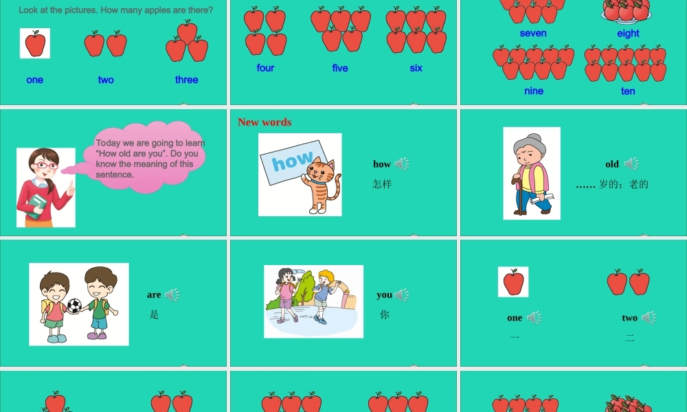 三年级英语上册 Unit 4 How old are you课件+素材 湘少版