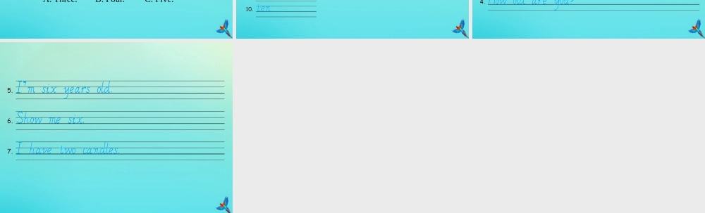 三年级英语上册 Unit 6 Happy birthday情景阅读练习课件 人教PEP版-人教PEP小学三年级上册英语课件