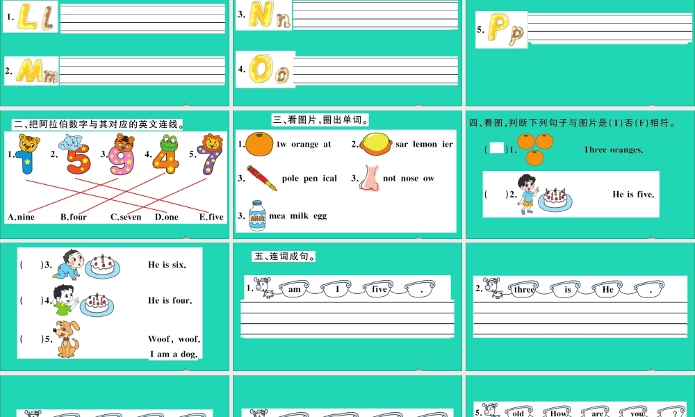 三年级英语上册 Unit 4 How old are you作业课件 湘少版-湘少版小学三年级上册英语课件