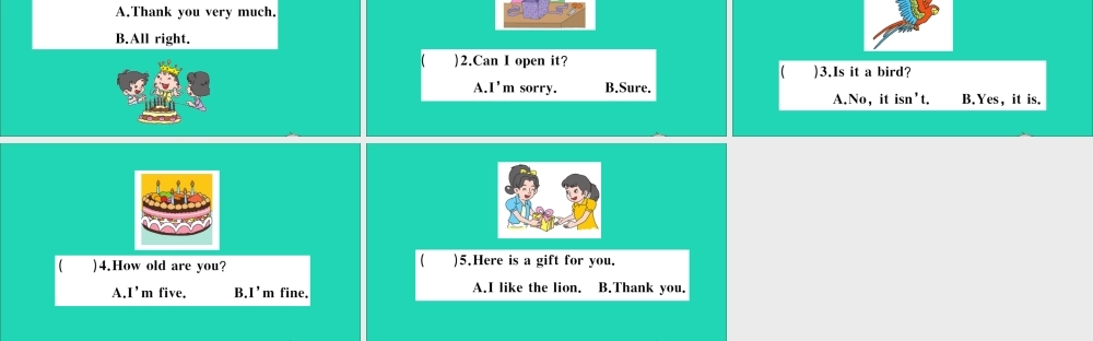 三年级英语上册 Unit 12 Happy birthday作业课件 湘少版-湘少版小学三年级上册英语课件