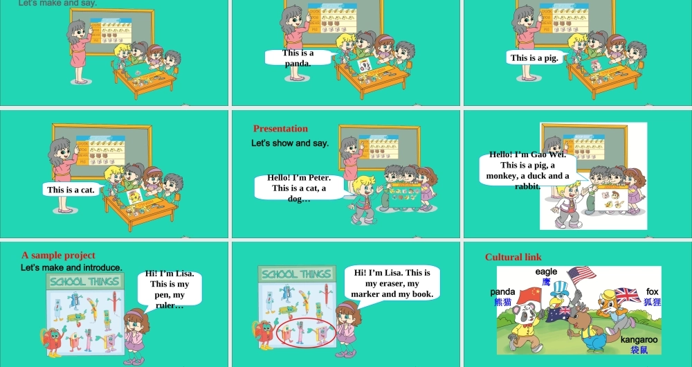 三年级英语上册 Fun time 1（Project）课件 人教精通版（三起）-人教版小学三年级上册英语课件