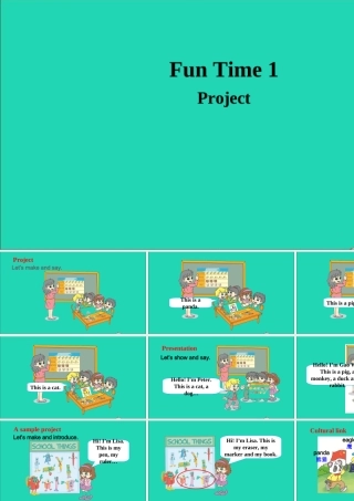 三年级英语上册 Fun time 1（Project）课件 人教精通版（三起）-人教版小学三年级上册英语课件