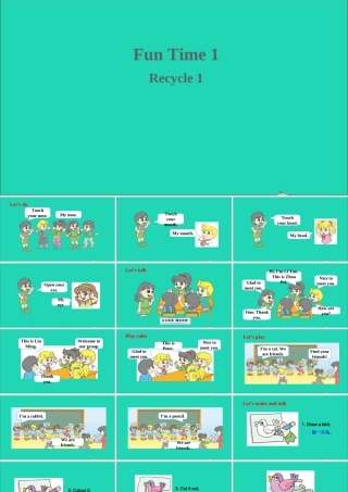 三年级英语上册 Fun time 1（Recycle 1）课件+素材 人教精通版（三起）