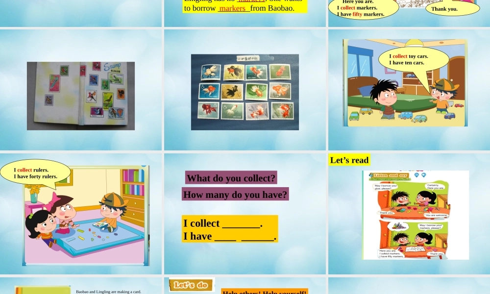 三年级英语上册 Unit 6 I have fifty markers Lesson 19课件 北京课改版-北京课改版小学三年级上册英语课件