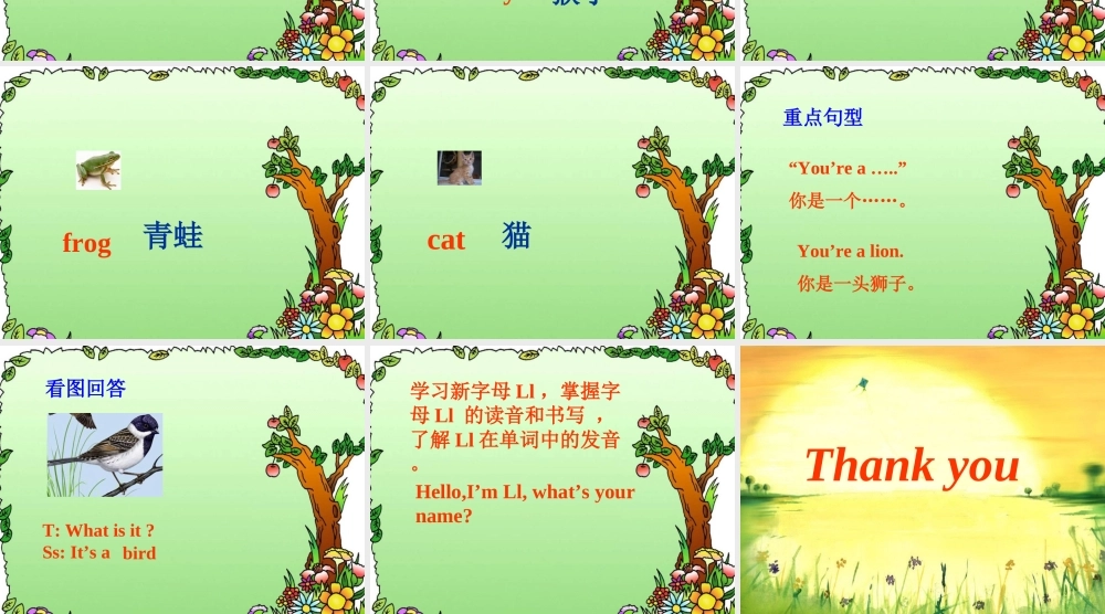 三年级英语上册 Unit 13 You are a lion课件 湘少版-湘少版小学三年级上册英语课件