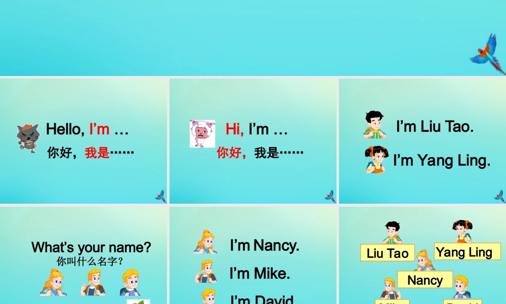 三年级英语上册 Lesson 1 I am a cat课件 科普版-人教版小学三年级上册英语课件