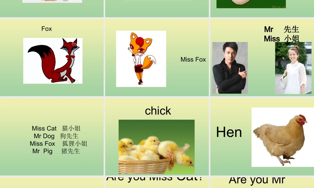 三年级英语上册 Lesson 2 Are you Mr Dog课件 科普版-人教版小学三年级上册英语课件