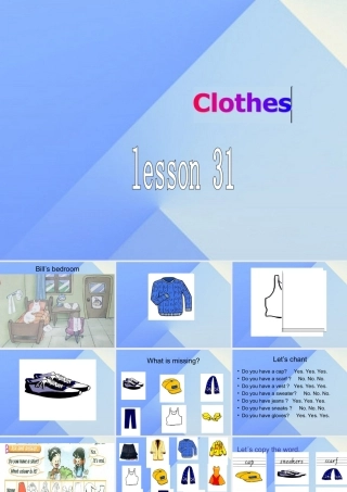 三年级英语上册《Unit 5 clothes》（Lesson 31）课件3 人教新起点-人教新起点小学三年级上册英语课件