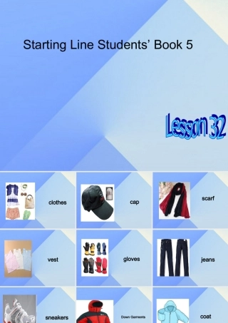 三年级英语上册《Unit 5 clothes》（Lesson 32）课件 人教新起点-人教新起点小学三年级上册英语课件