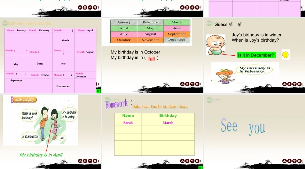 三年级英语上册 Unit 7(1) 第三课时课件 人教新起点