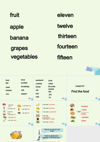 三年级英语上册 Lesson 10 Find the food课件 冀教版（一起）-冀教版小学三年级上册英语课件