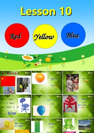 三年级英语上册 Lesson 10 Red,Yellow,Blue,Green课件 （新版）冀教版