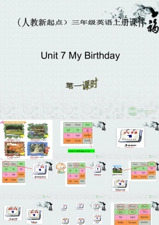 三年级英语上册 Unit 7(1) 第一课时课件 人教新起点