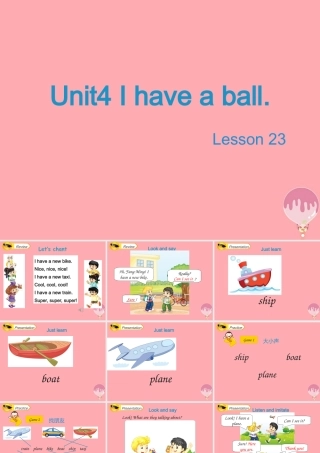 三年级英语上册 Unit 4 I have a ball（Lesson 23）教学课件 人教精通版-人教版小学三年级上册英语课件