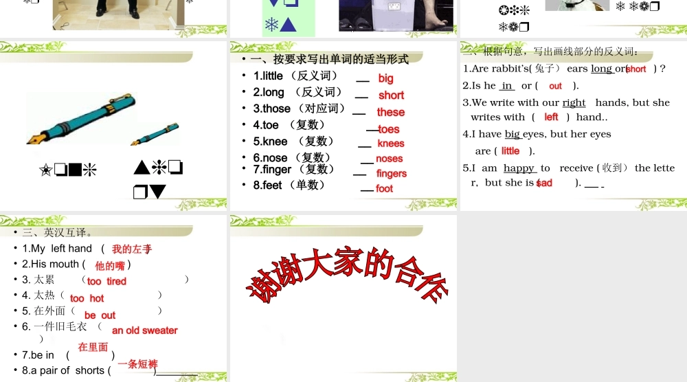 三年级英语上册课件 Unit 3 Lesson 24(1) 课件 冀教版