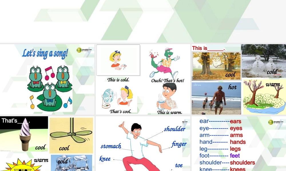 三年级英语上册 Lesson 16 Warm and Cool课件 （新版）冀教版