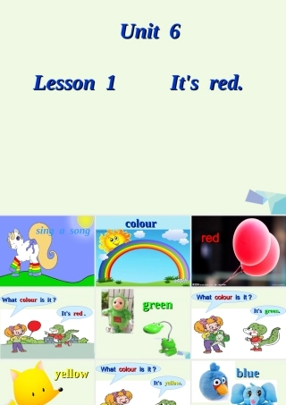 三年级英语上册 Unit 6 Lesson 1 It’s Red课件1 鲁科版-鲁科版小学三年级上册英语课件