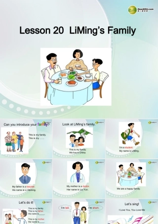 三年级英语上册 Lesson 20 Li Ming is Family课件 （新版）冀教版