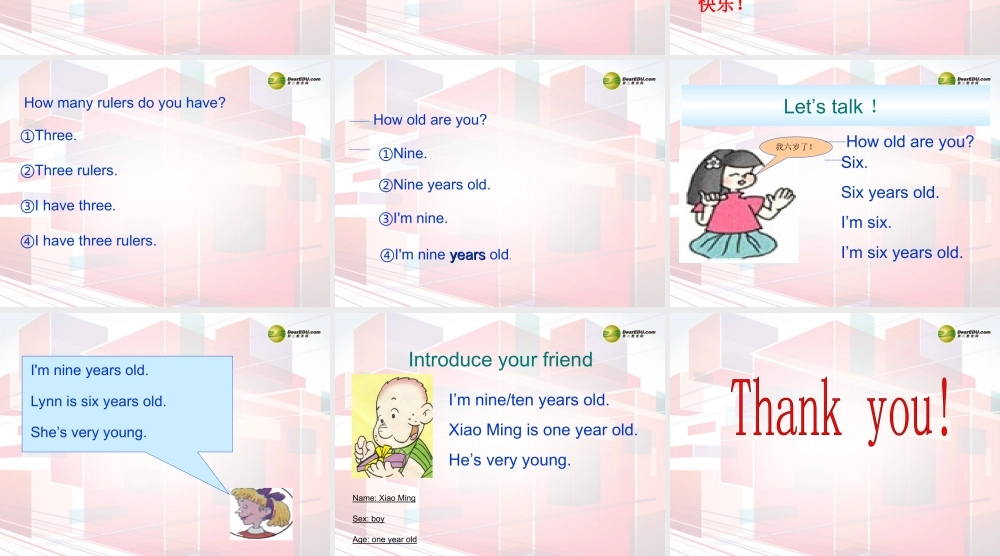 三年级英语上册 Lesson 22 How old are you课件 （新版）冀教版