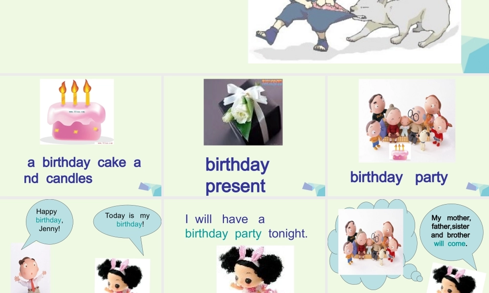 三年级英语上册 Lesson 22 It’s Jenny’s birthday课件 冀教版（一起）-冀教版小学三年级上册英语课件