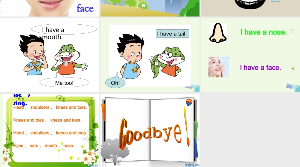 三年级英语上册 Unit 4 Lesson 2 I have a face课件 鲁科版-鲁科版小学三年级上册英语课件