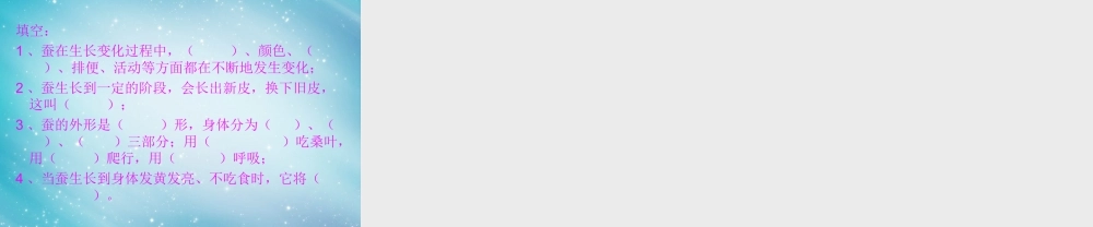 三年级自然与科学下册 蚕的生长变化课件 人教版