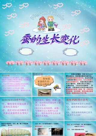 三年级自然与科学下册 蚕的生长变化课件 人教版