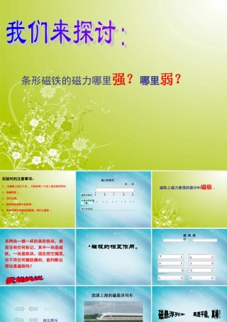 三年级自然与科学下册 磁铁的两极课件 人教版