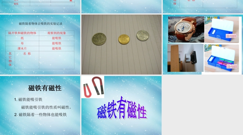 三年级自然与科学下册 磁铁有磁性课件 人教版
