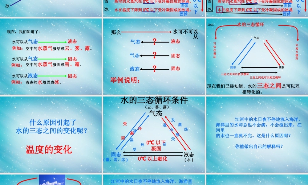 三年级自然与科学下册 水的三态变化课件 人教版