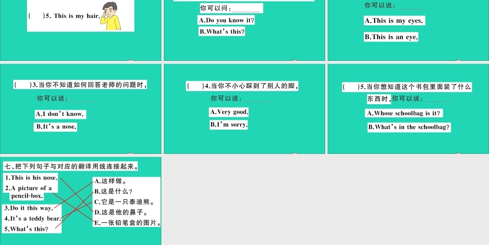 三年级英语上册 Unit 9 It's a mouth作业课件 湘少版-湘少版小学三年级上册英语课件