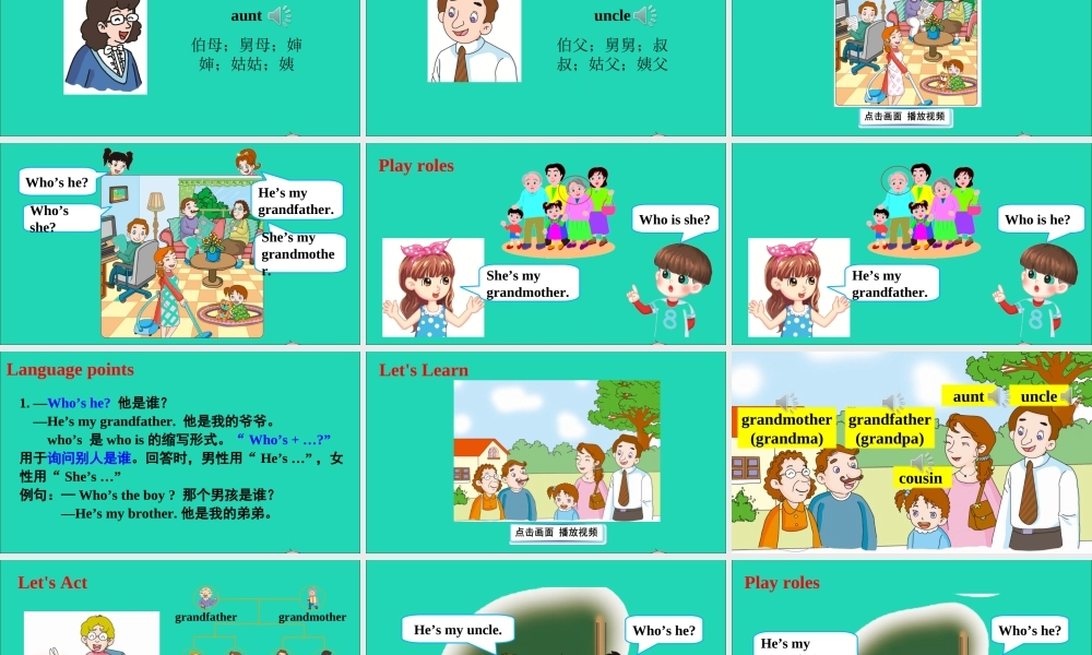 三年级英语上册 Unit 6 Who's he课件+素材 湘少版