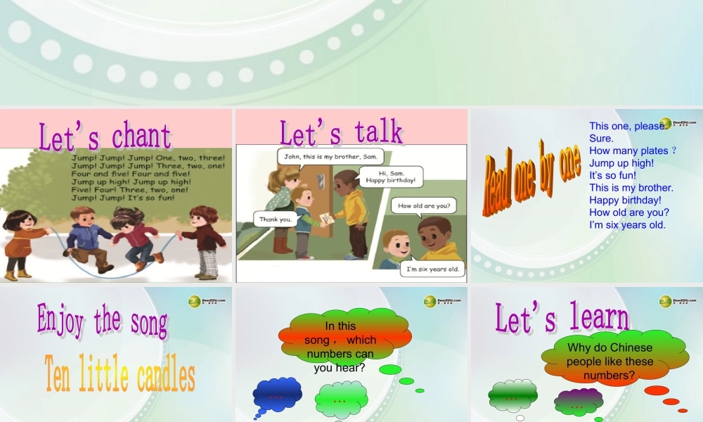 三年级英语上册 Unit 6 第五课时课件 人教PEP（标准版）