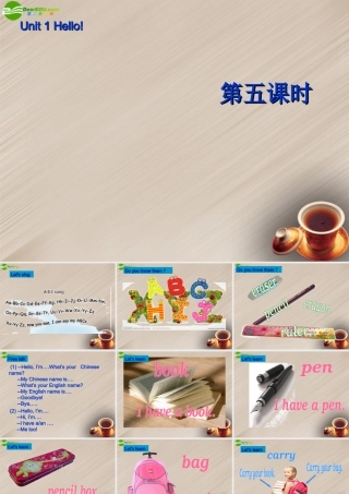 三年级英语上册 Unit1 Hello! 第五课时课件 人教PEP