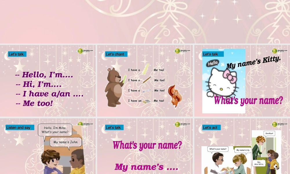 三年级英语上册 Unit1 Hello!第四课时课件 人教PEP（标准版）