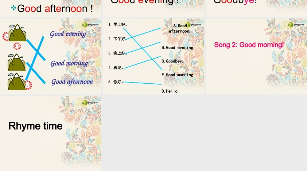 三年级英语上册 Unit1 HELLO课件 广州版
