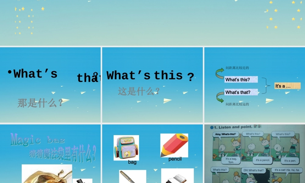 三年级英语下册 Lesson F What's that课件1 川教版（三起）-川教版小学三年级下册英语课件