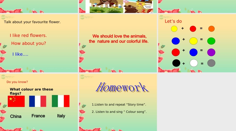 三年级英语上册 Unit2 Colours 第六课时课件 人教PEP