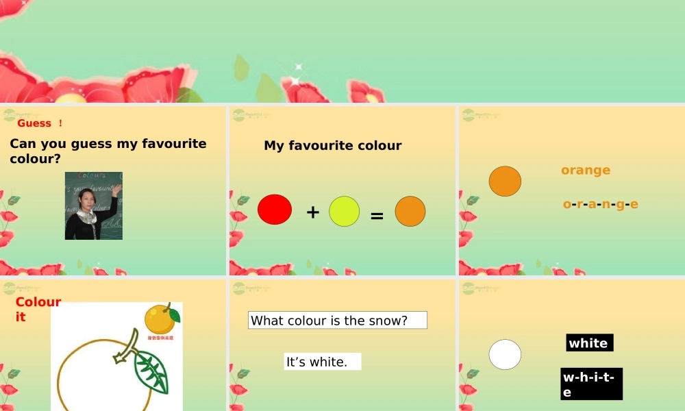 三年级英语上册 Unit2 Colours 第五课时课件 人教PEP